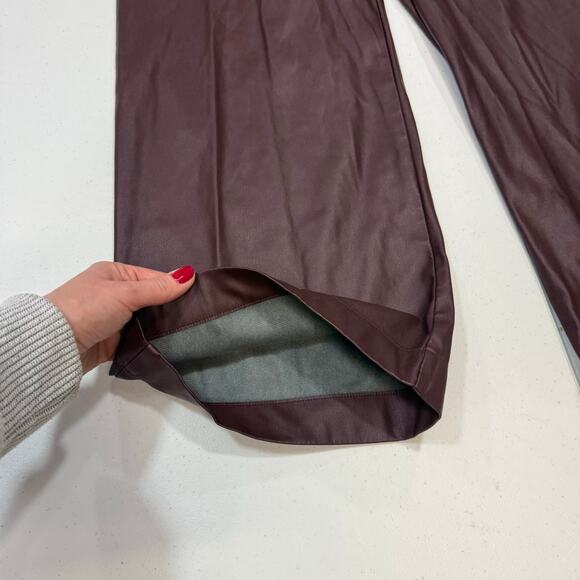 Ronny Kobo Faux Leather Wide Leg Pants Size 4 - Picture 8 of 10